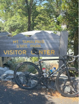 bike with sign